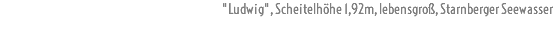 "Ludwig", Scheitelhöhe 1,92m, lebensgroß, Starnberger Seewasser
